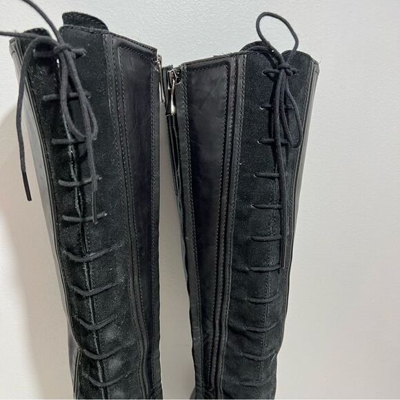 Max Studio Black Lace Up Boots - Picture 12 of 16